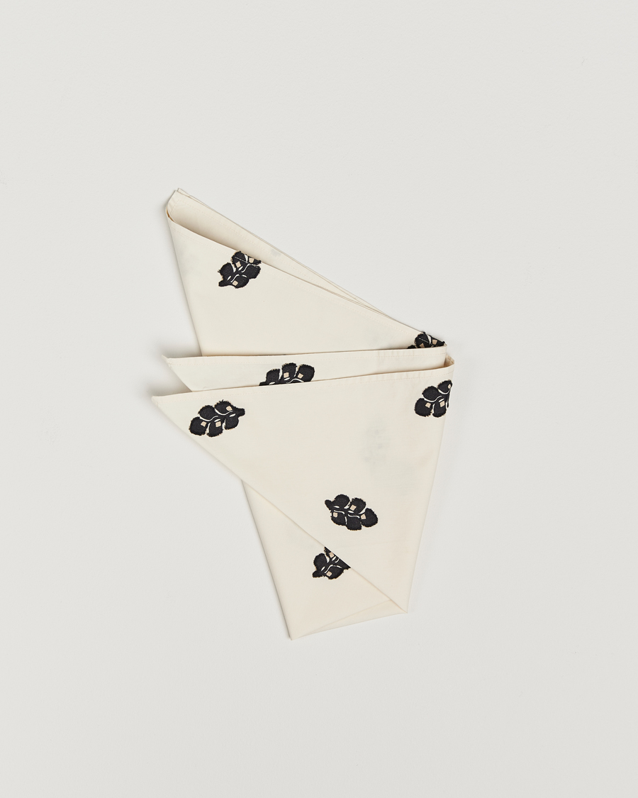 Men | Dress Scarves | NN07 | Jacquard Woven Printed Bandana Ivory