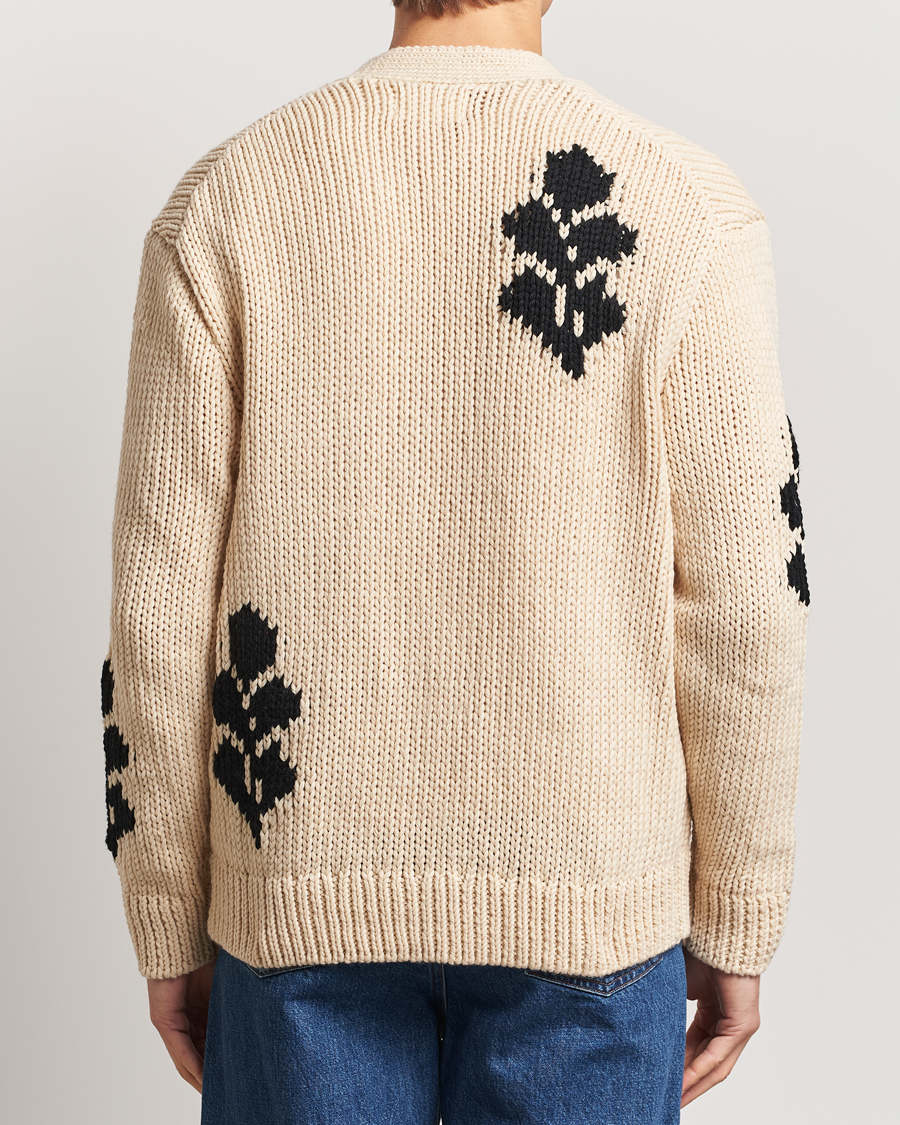 Men | Sweaters & Knitwear | NN07 | Mika Knitted Leaf Cardigan Ecru
