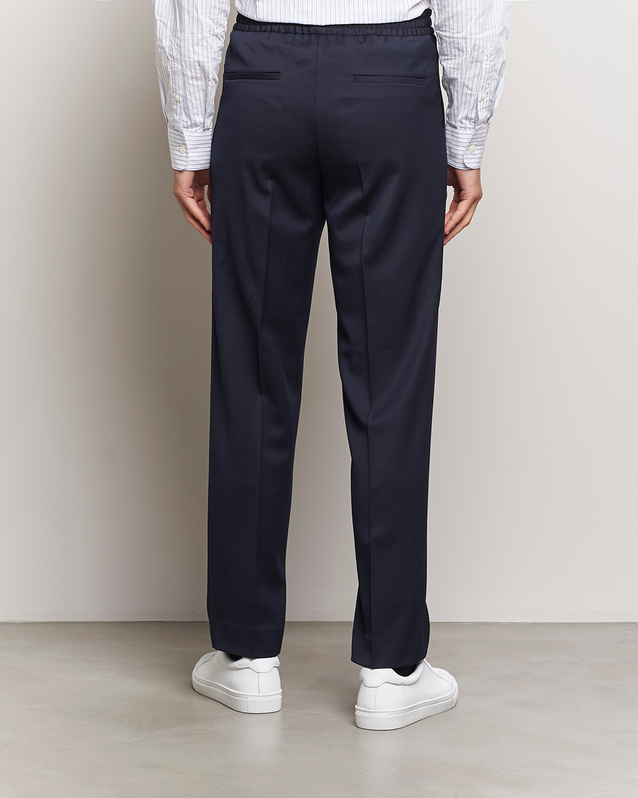 Men | Trousers | Filippa K | Relaxed Terry Wool Trousers Navy