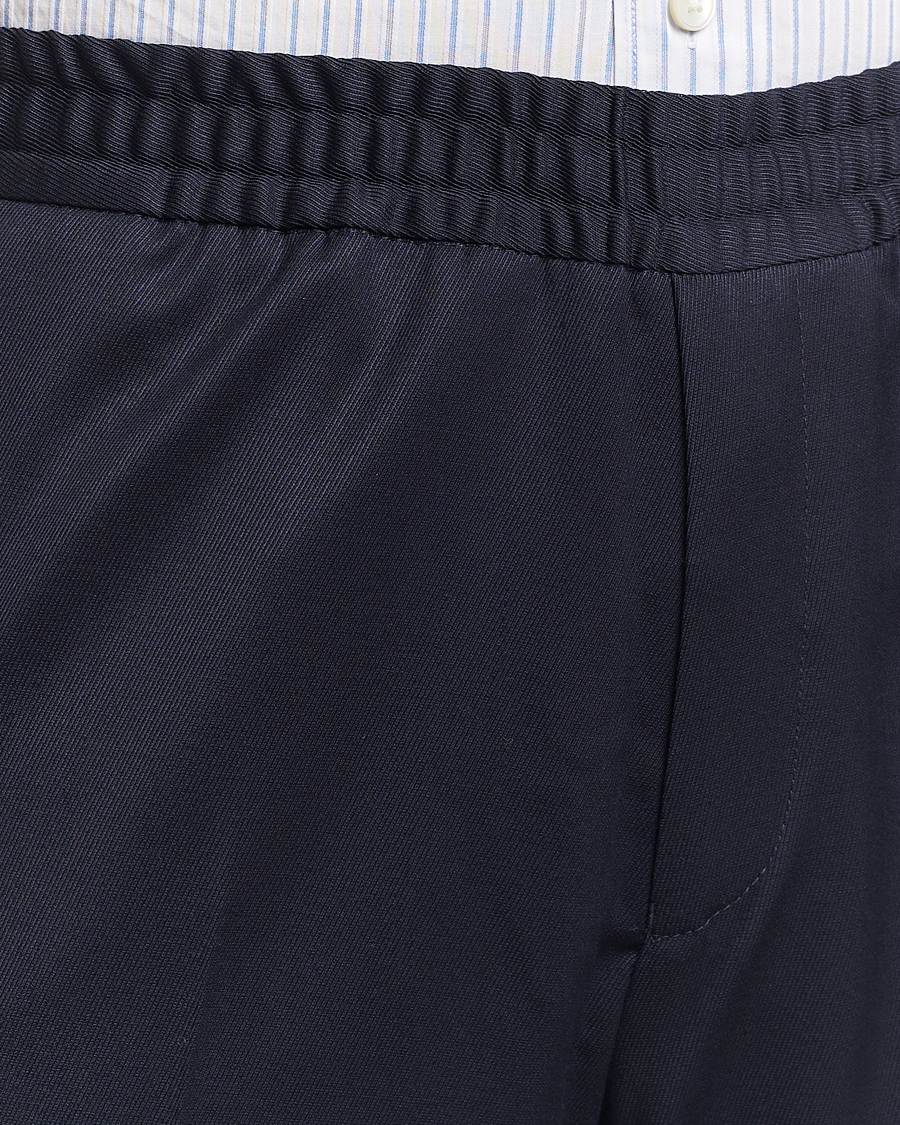 Men | Trousers | Filippa K | Relaxed Terry Wool Trousers Navy