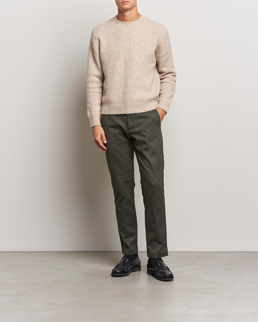 Men | Trousers | NN07 | Theo Brushed Cotton Trousers Dark Army