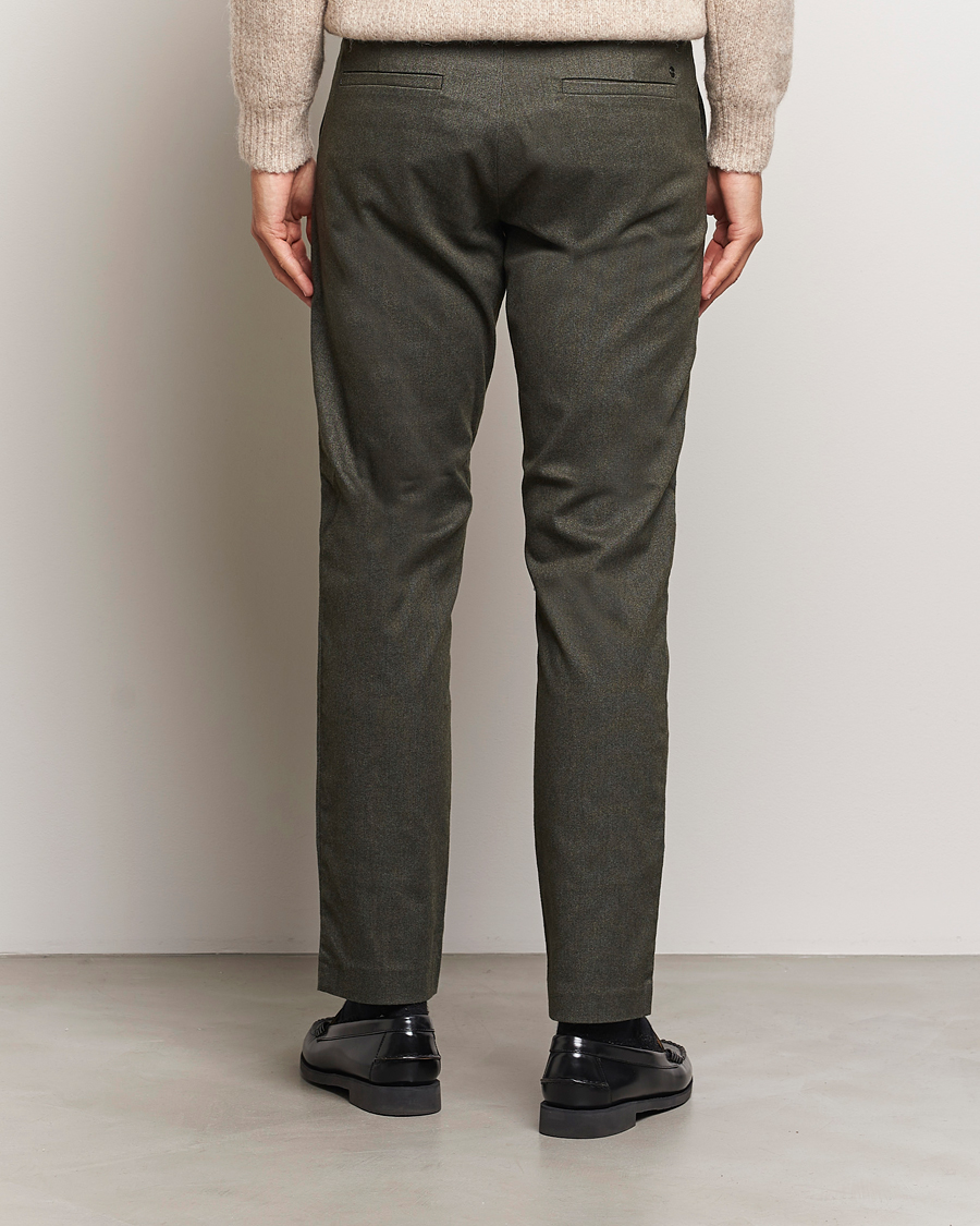 Men | Trousers | NN07 | Theo Brushed Cotton Trousers Dark Army