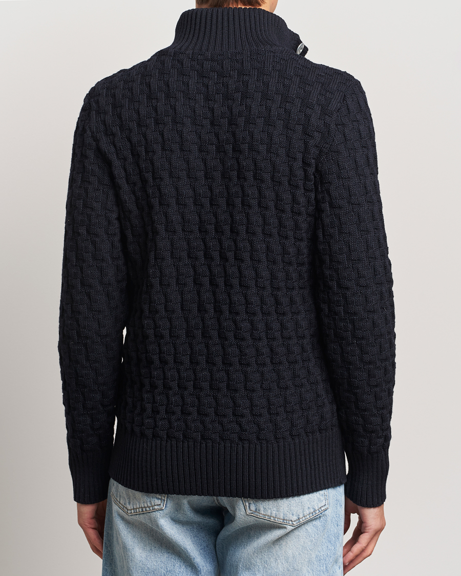 Men | Sweaters & Knitwear | S.N.S. Herning | Stark Wool Cable Cardigan Navy