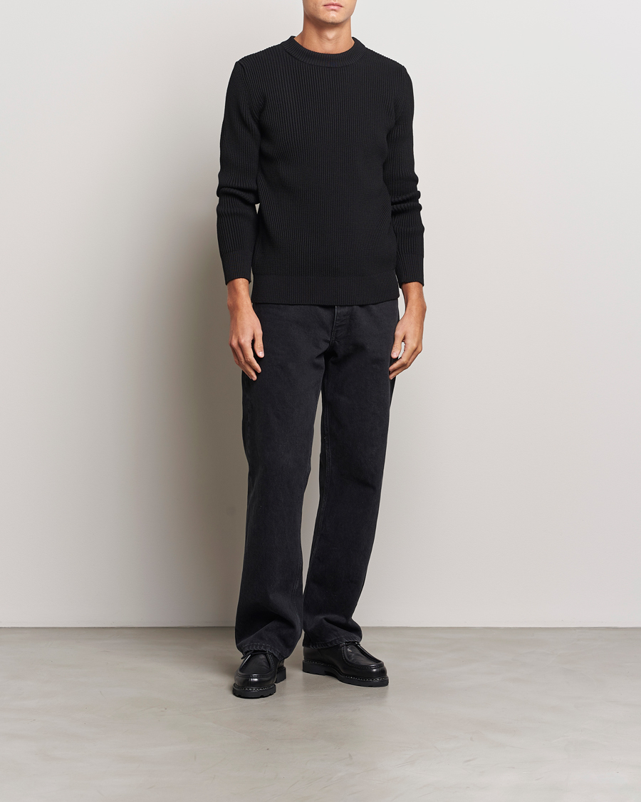Men | Sweaters & Knitwear | S.N.S. Herning | Fender Wool Crew Neck Black