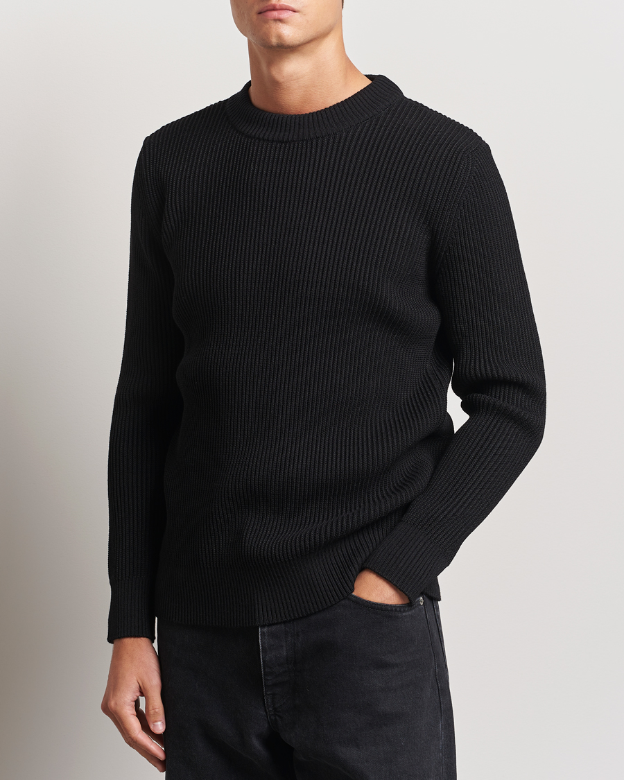 Men | Sweaters & Knitwear | S.N.S. Herning | Fender Wool Crew Neck Black