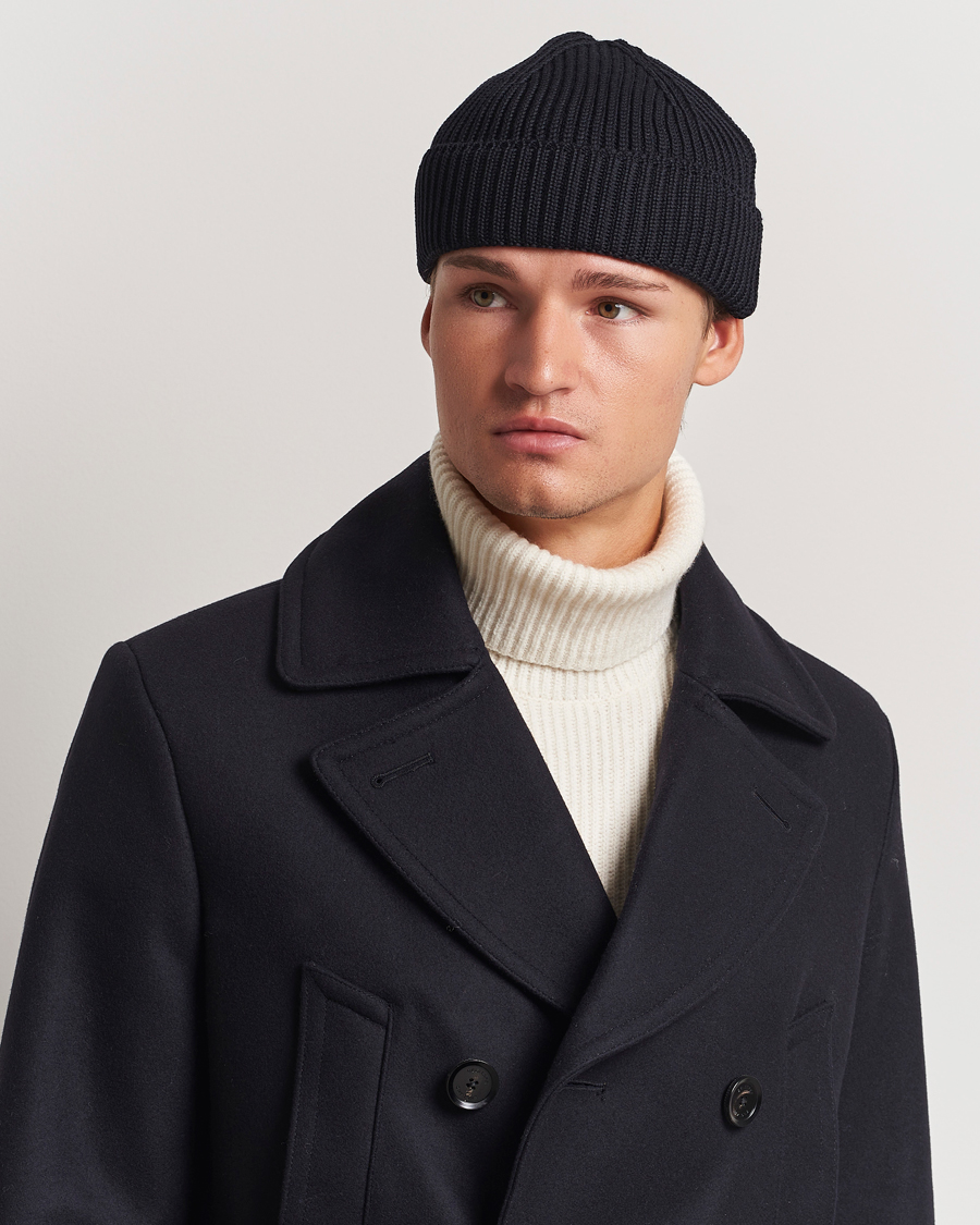 Men | Beanies | S.N.S. Herning | Fender Merino Wool Hat Navy