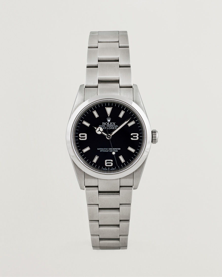 Men | Rolex Pre-Owned Explorer 114270 Silver | Rolex Pre-Owned | Explorer 114270 Silver