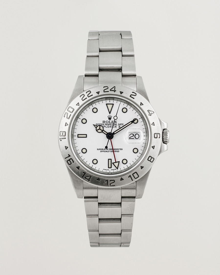 Men | Rolex Pre-Owned Explorer II 16570 Silver | Rolex Pre-Owned | Explorer II 16570 Silver