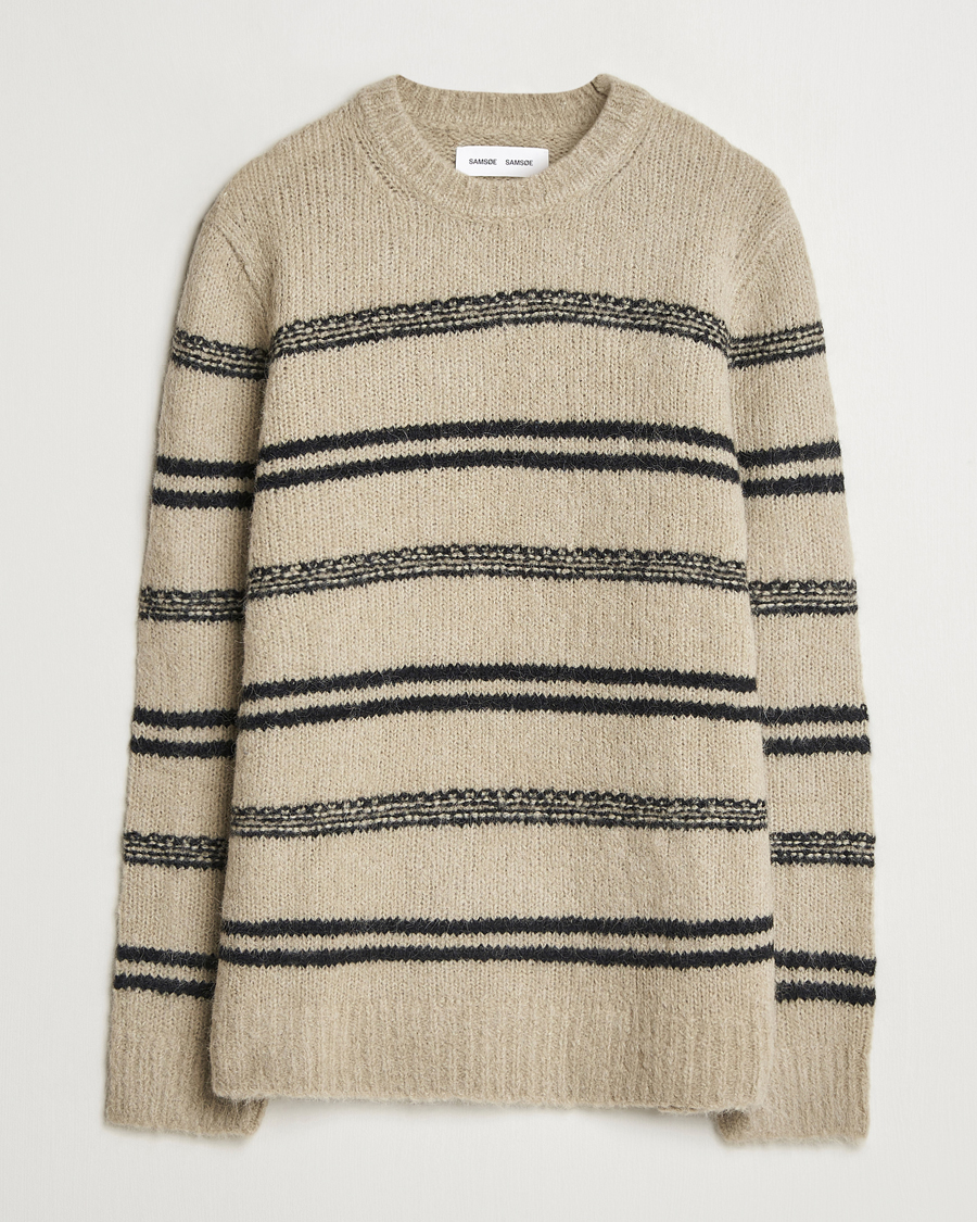Men | Sweaters & Knitwear | Samsøe Samsøe | Arin Alpaca Striped Sweater Seneca Rock
