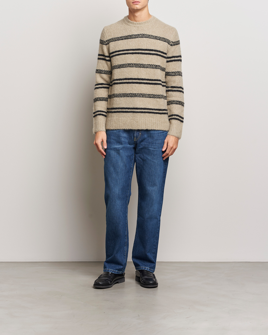 Men | Sweaters & Knitwear | Samsøe Samsøe | Arin Alpaca Striped Sweater Seneca Rock