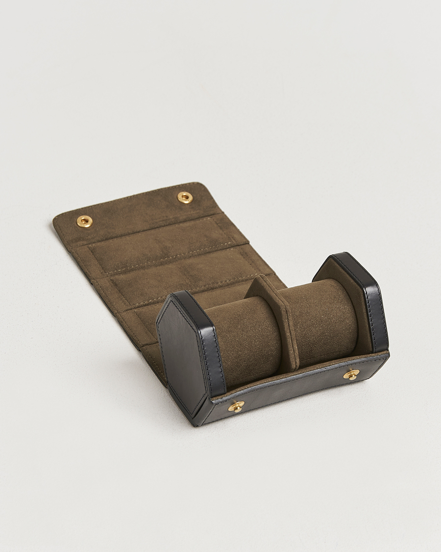 Men | Watch winders & boxes | Bennett Winch | Double Watch Roll Black