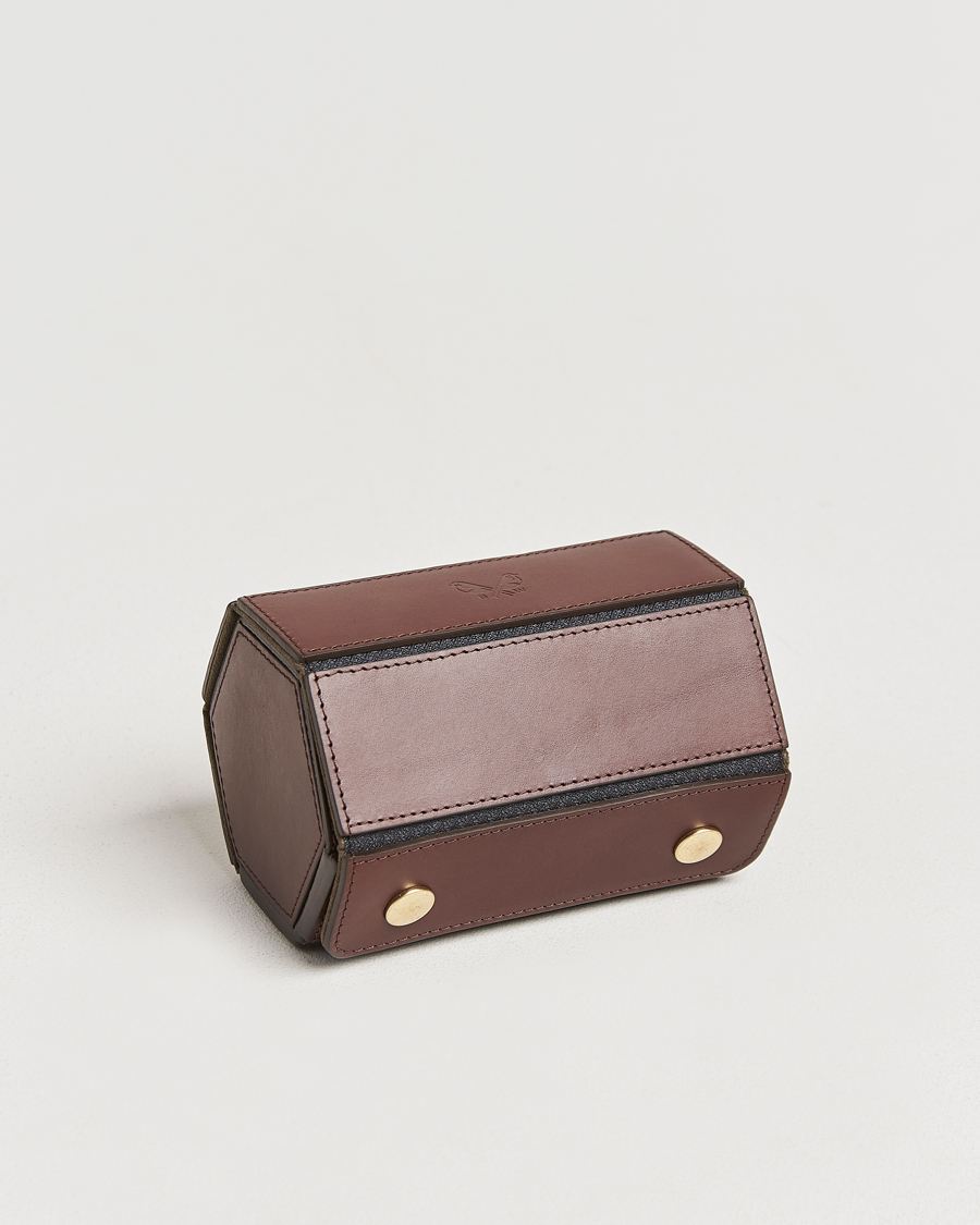 Men | Watch winders & boxes | Bennett Winch | Double Watch Roll Brown