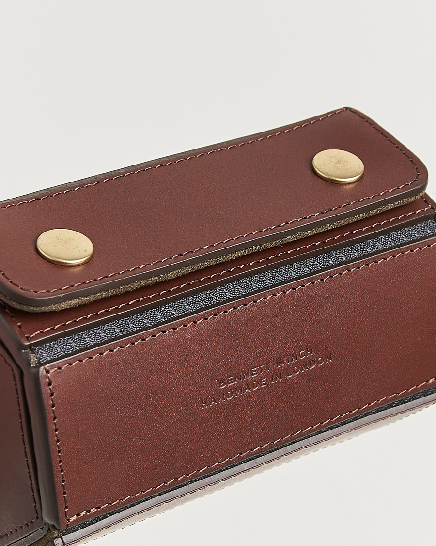 Men | Watch winders & boxes | Bennett Winch | Double Watch Roll Brown
