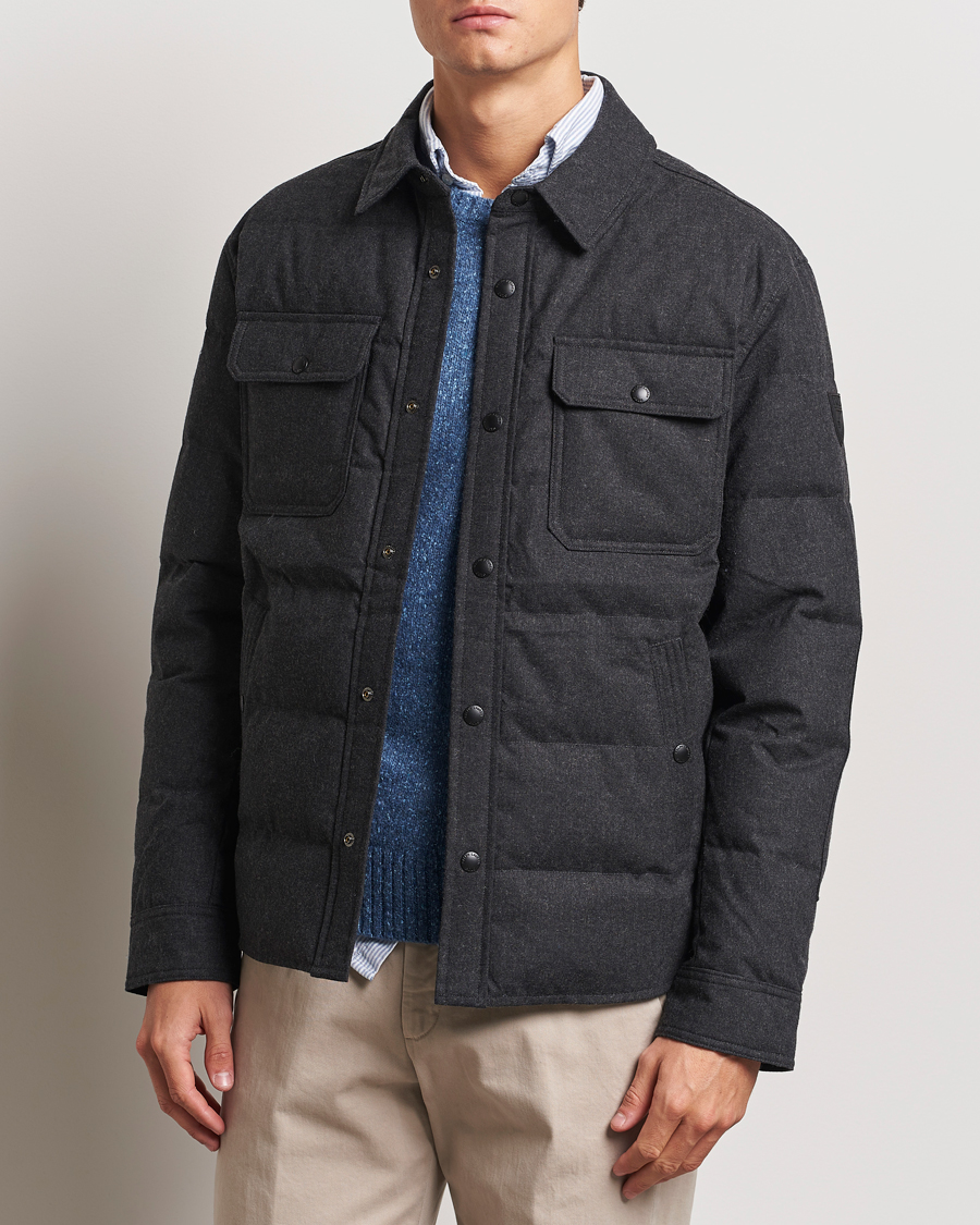 Men | Coats & Jackets | Polo Ralph Lauren | Lewis Quilted Insulated Shirt Jacket Dark Charcoal
