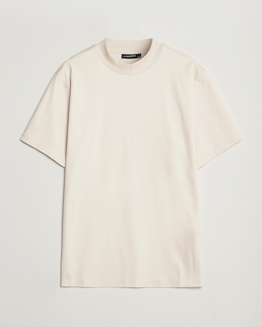 Men | T-Shirts | J.Lindeberg | Ace Mock Neck T-Shirt Moonbeam