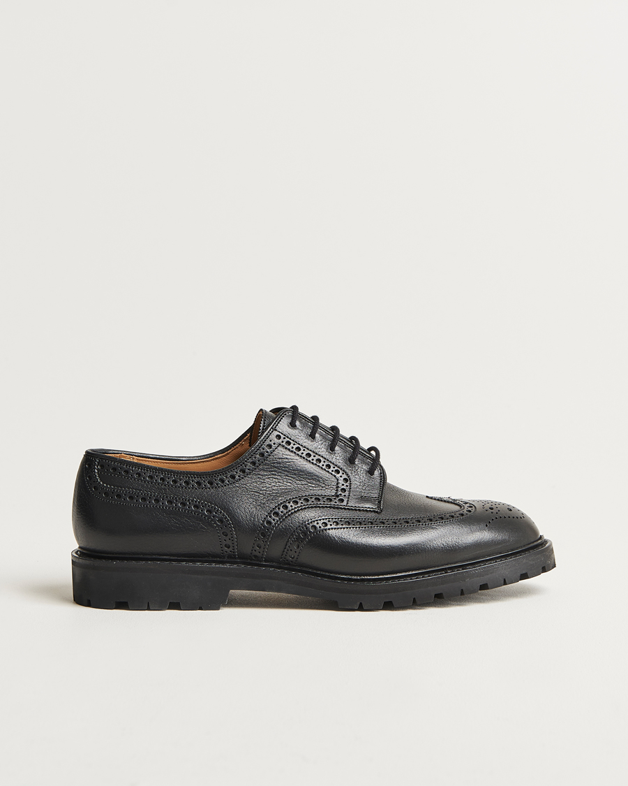 Men | Crockett & Jones Pembroke Milled Grain Vibram Black | Crockett & Jones | Pembroke Milled Grain Vibram Black