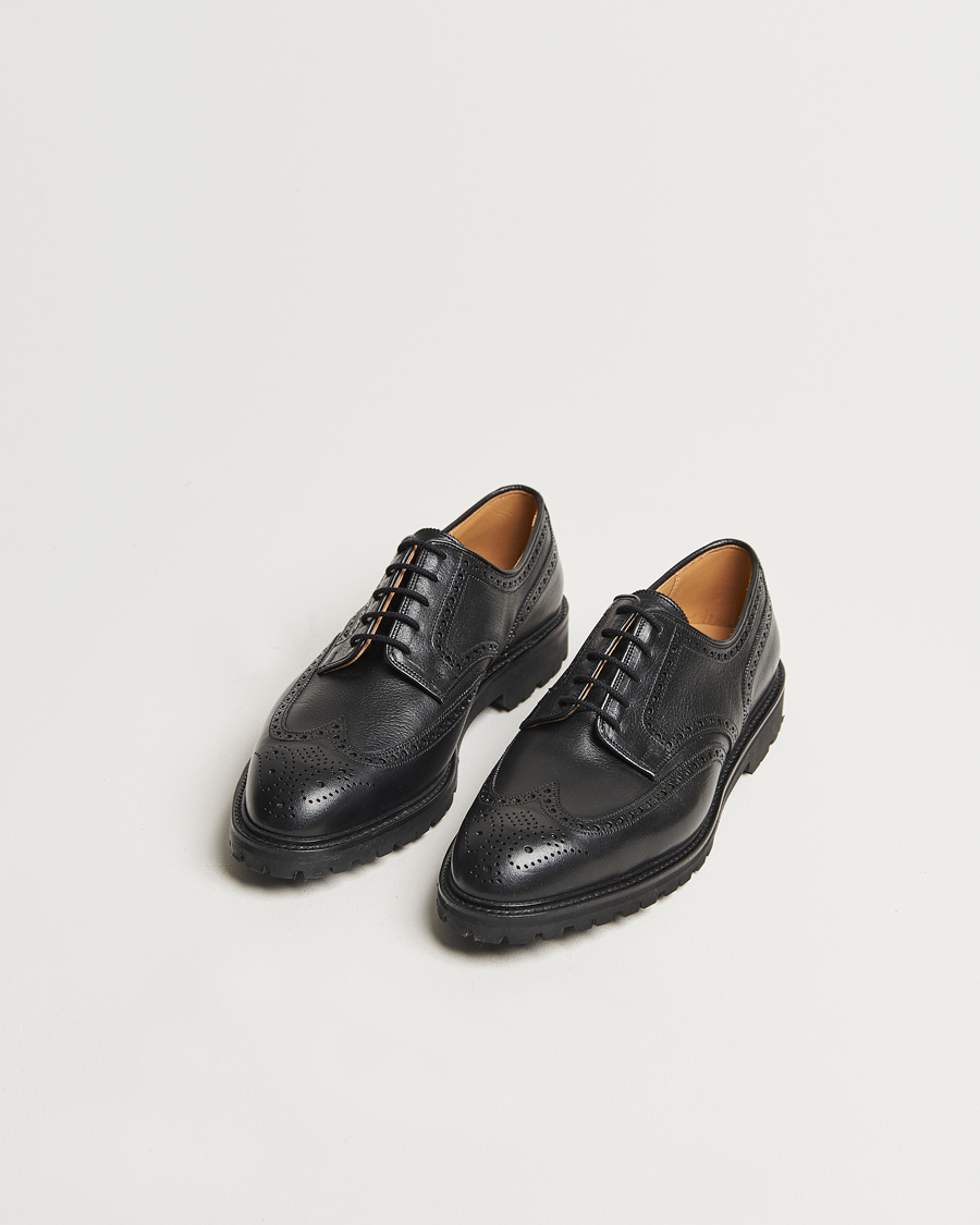 Men | Crockett & Jones Pembroke Milled Grain Vibram Black | Crockett & Jones | Pembroke Milled Grain Vibram Black