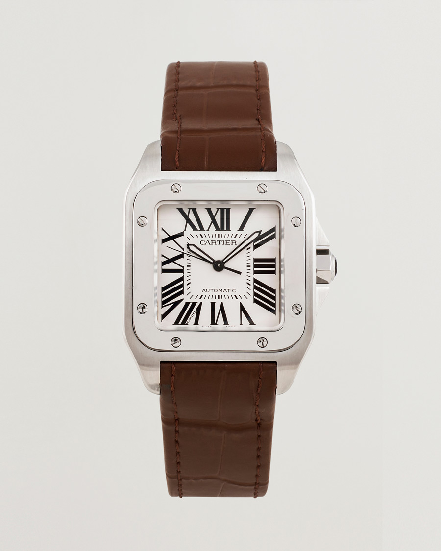 Men | Cartier Pre-Owned Santos 100 Silver | Cartier Pre-Owned | Santos 100 Silver