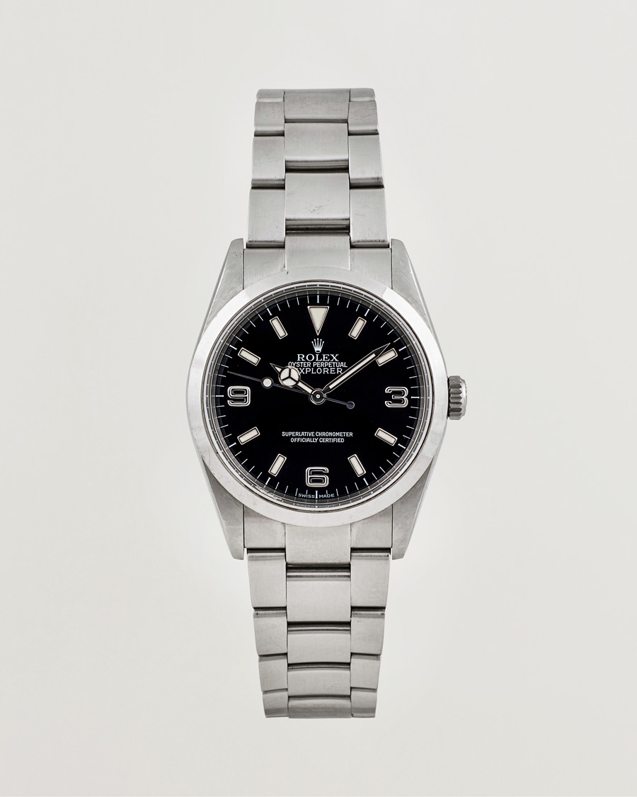 Men | Rolex Pre-Owned Explorer 114270 Silver | Rolex Pre-Owned | Explorer 114270 Silver