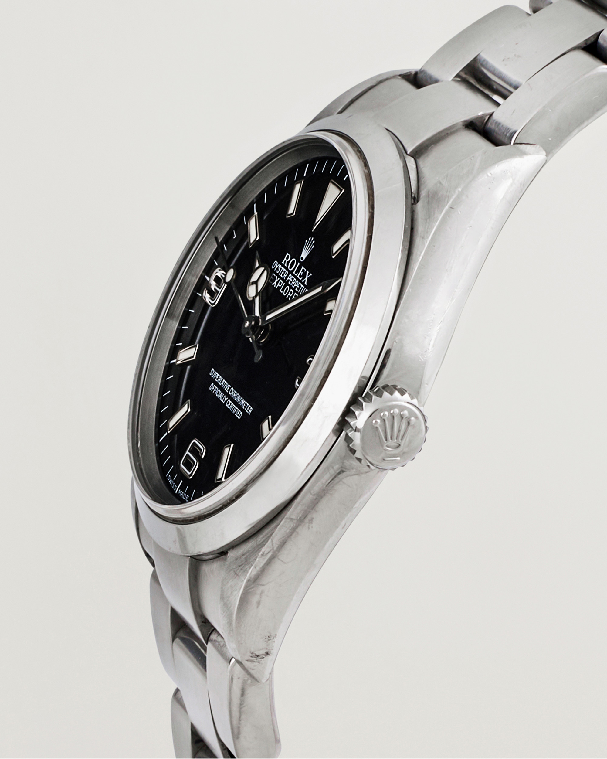 Men | Rolex Pre-Owned Explorer 114270 Silver | Rolex Pre-Owned | Explorer 114270 Silver