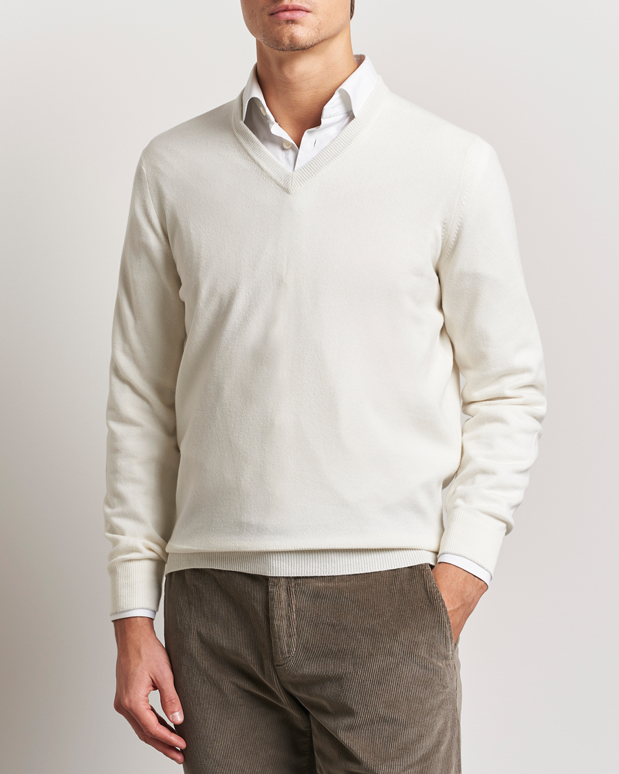 Men | Sweaters & Knitwear | Brunello Cucinelli | 2 Ply Cashmere V-Neck Panama
