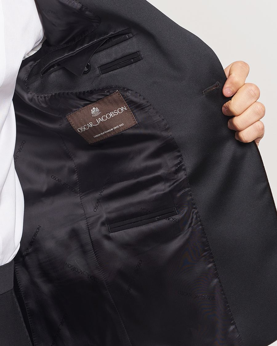 Men | Blazers | Oscar Jacobson | Frampton Velvet Tuxedo Blazer Brown