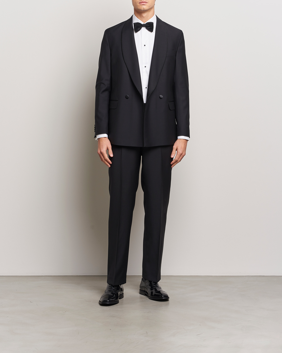Men | Trousers | Oscar Jacobson | Del Tuxedo Trousers Black