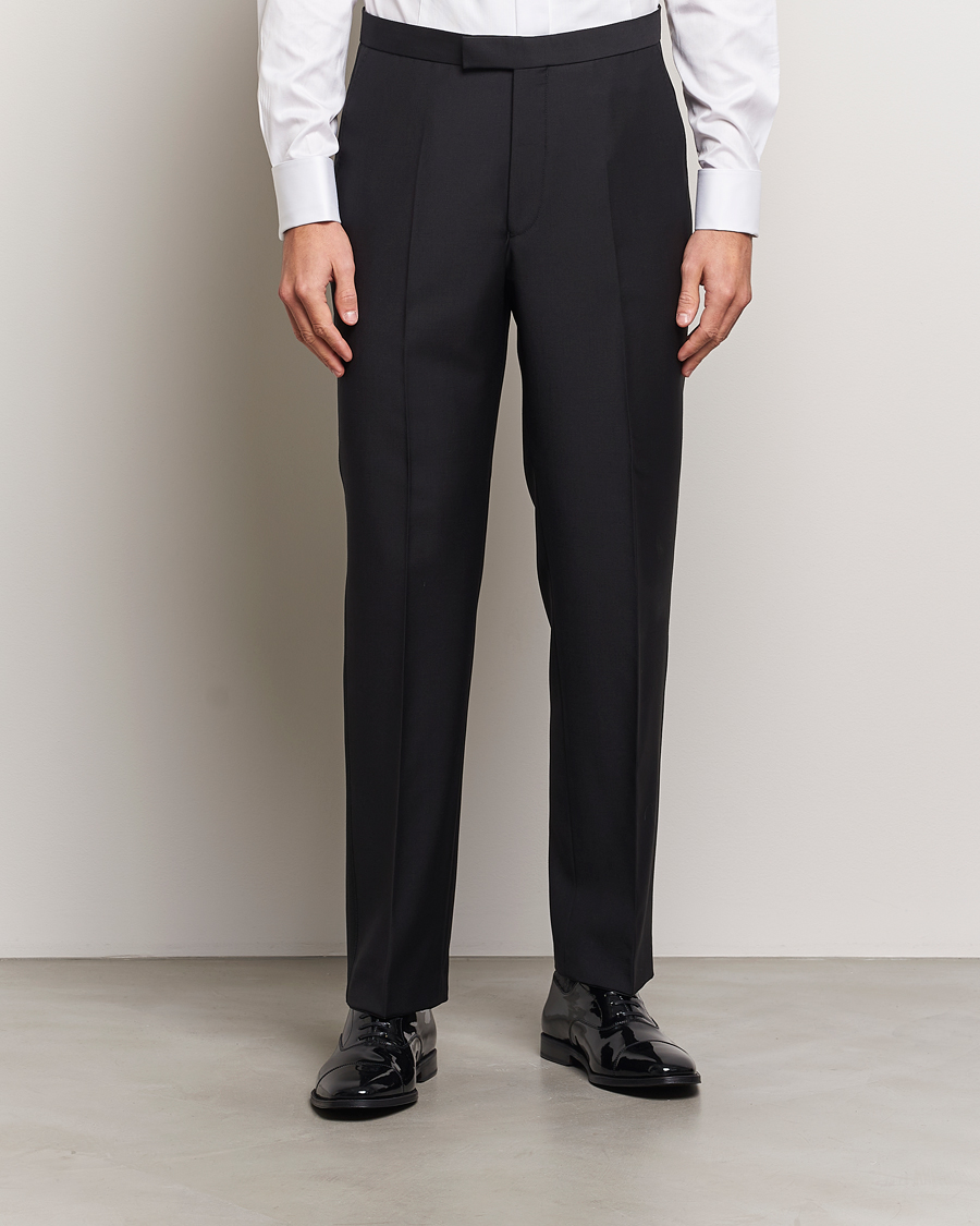 Men | Trousers | Oscar Jacobson | Del Tuxedo Trousers Black