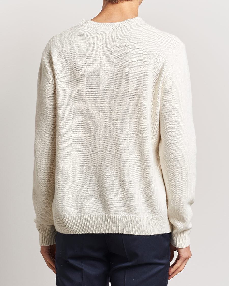 Men | Sweaters & Knitwear | Oscar Jacobson | Aston Wool/Cashmere Knitted Roundneck Off White