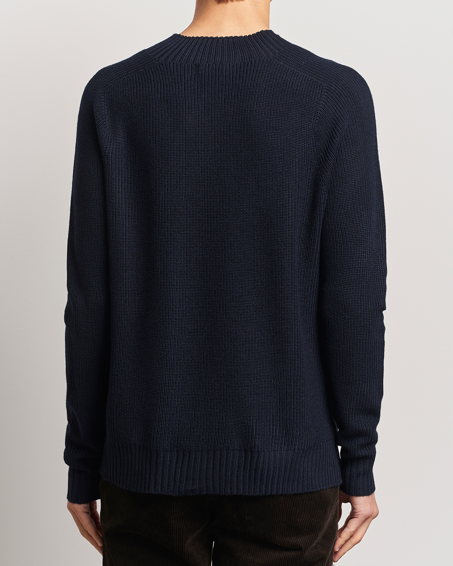 Men | Sweaters & Knitwear | Oscar Jacobson | Collins Knitted Wool Turtleneck Navy