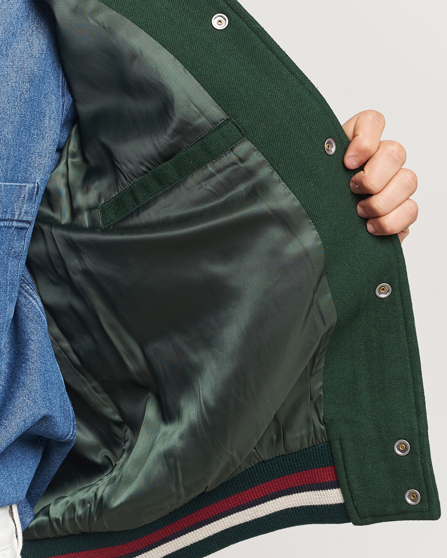Men | Coats & Jackets | GANT | Wool Varisty Jacket Tartan Green