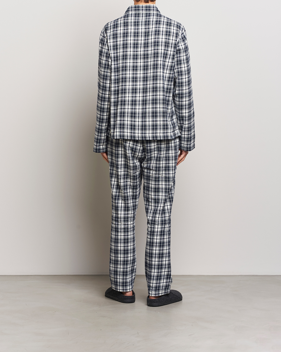 Men | Pyjamas & Robes | GANT | Checked Flannel Pyjama Set Evening Blue