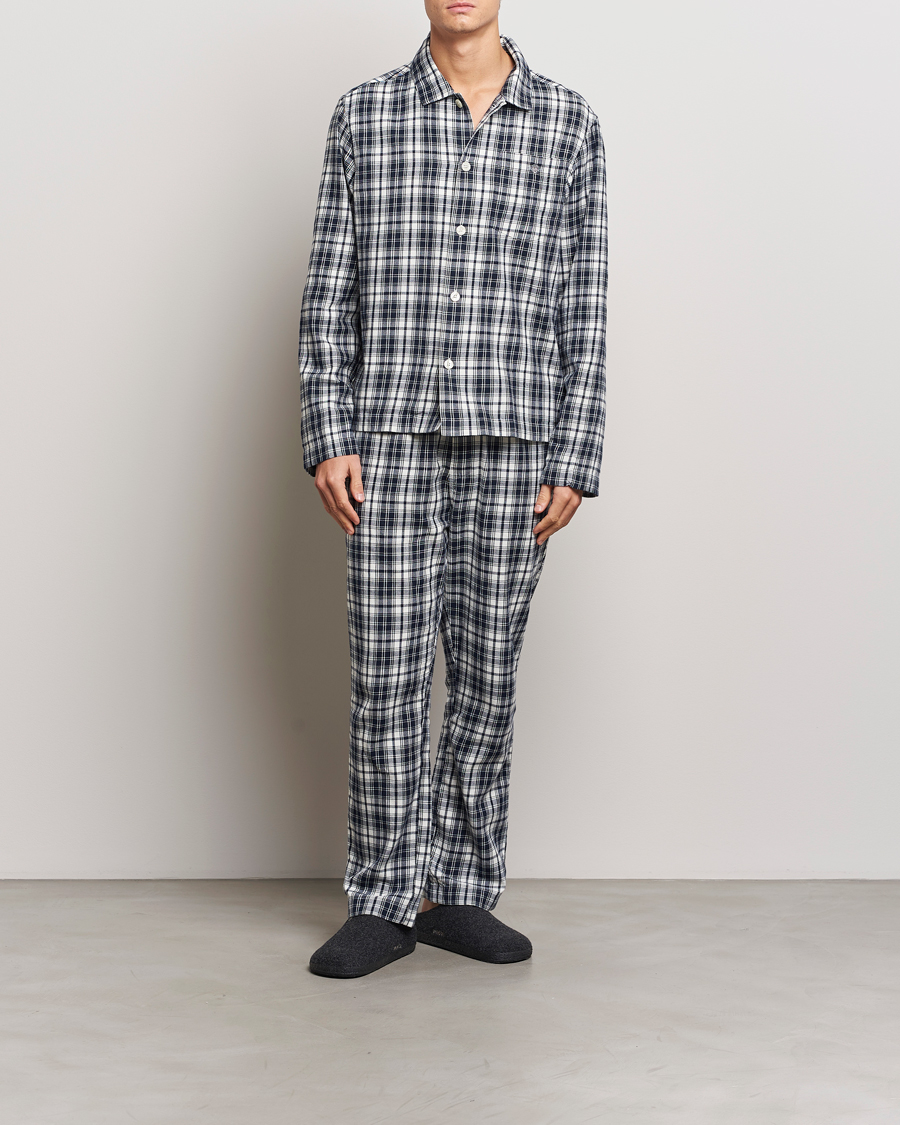 Men | Pyjamas & Robes | GANT | Checked Flannel Pyjama Set Evening Blue