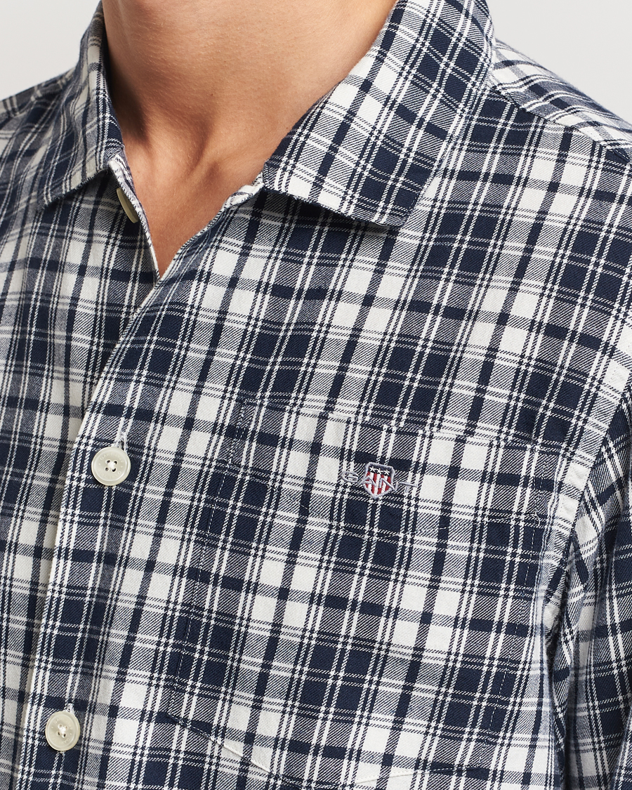 Men | Pyjamas & Robes | GANT | Checked Flannel Pyjama Set Evening Blue
