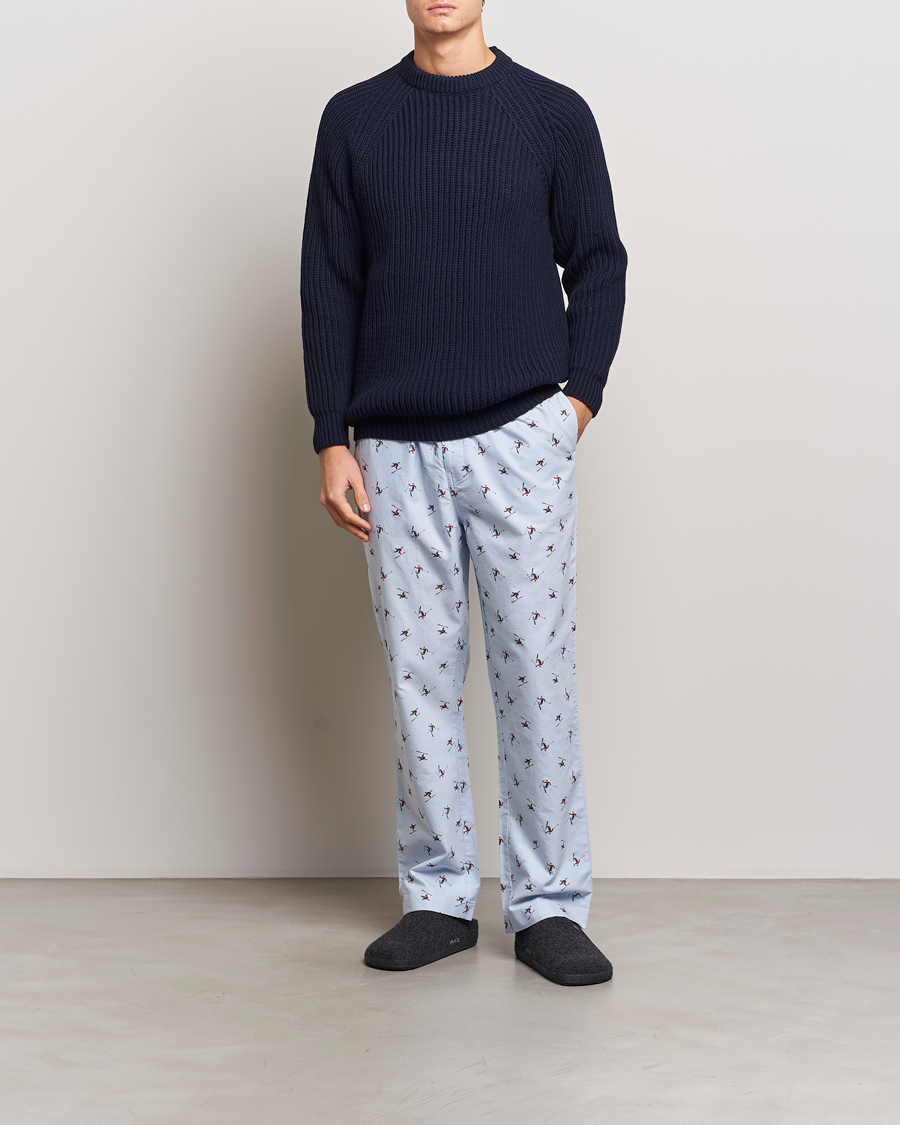Men | GANT Printed Skier Pyjama Pants Light Blue | GANT | Printed Skier Pyjama Pants Light Blue