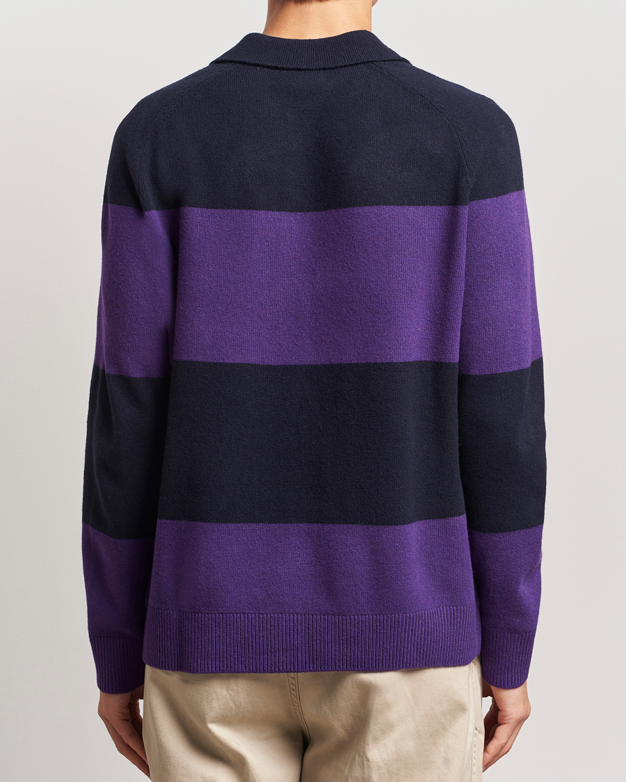 Men | Sweaters & Knitwear | Morris | Frank Knitted Rugger Purple