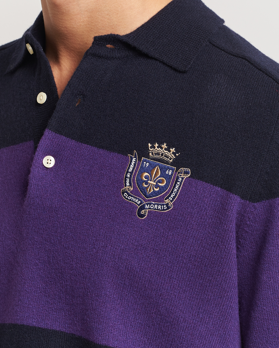 Men | Sweaters & Knitwear | Morris | Frank Knitted Rugger Purple