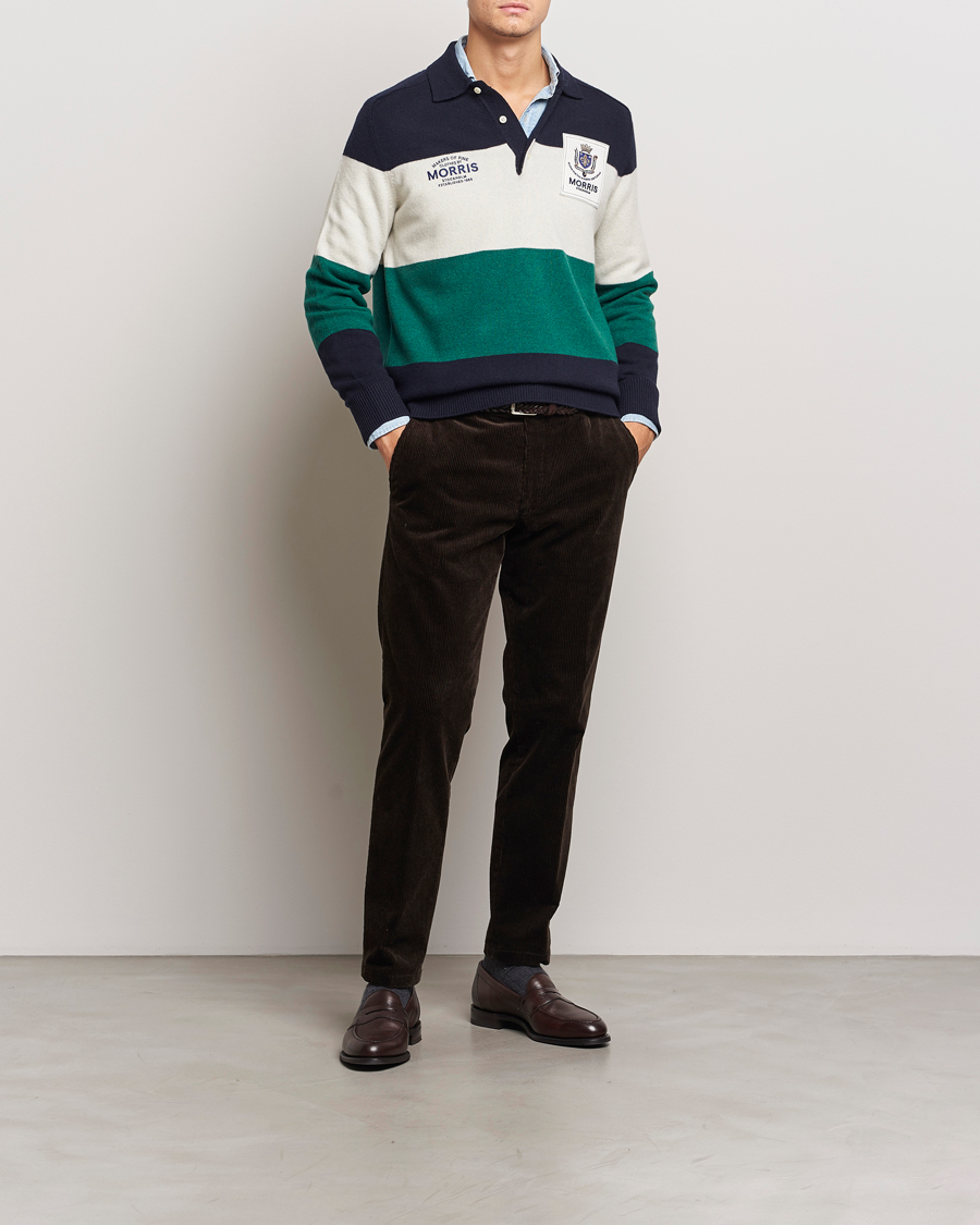 Men | Sweaters & Knitwear | Morris | Frank Knitted Rugger Old Blue