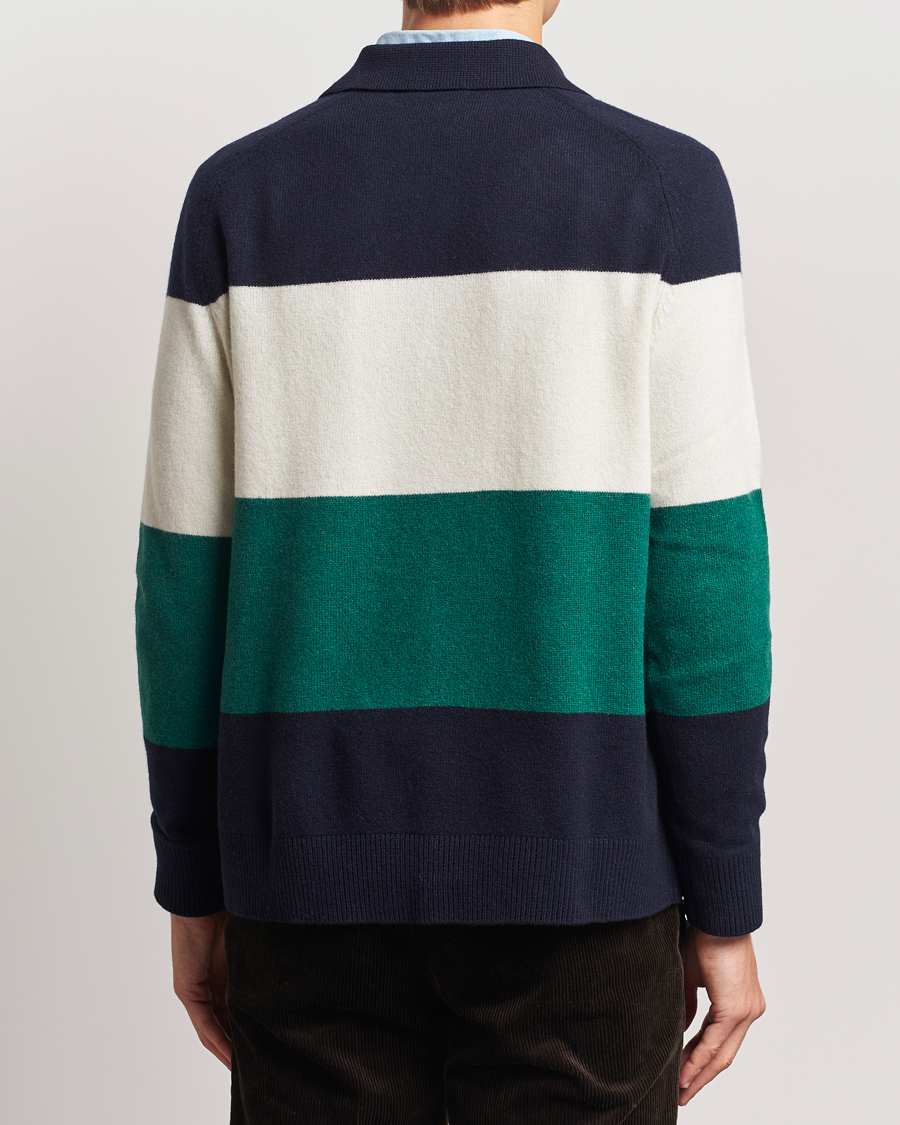 Men | Sweaters & Knitwear | Morris | Frank Knitted Rugger Old Blue