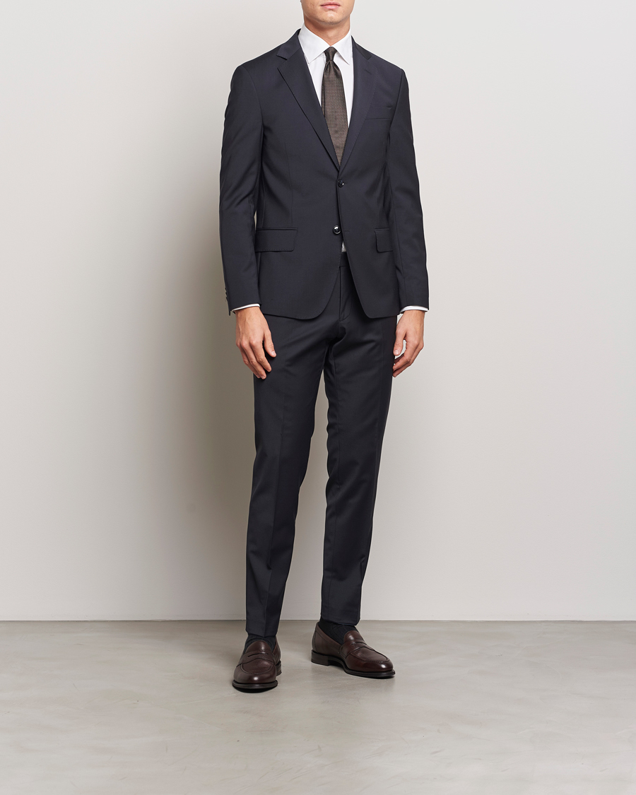 Men | Trousers | Oscar Jacobson | Damien Trousers Navy