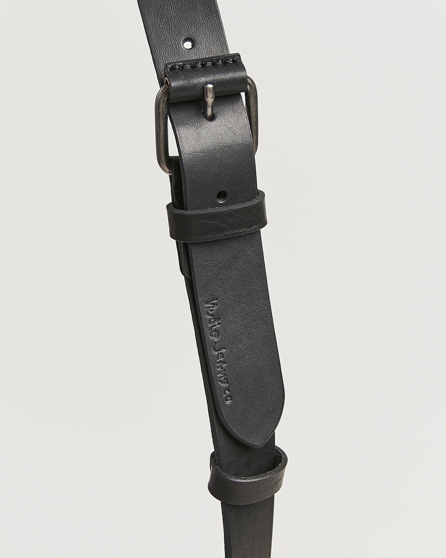 Men | Belts | Nudie Jeans | Dwayne Leather Belt Black