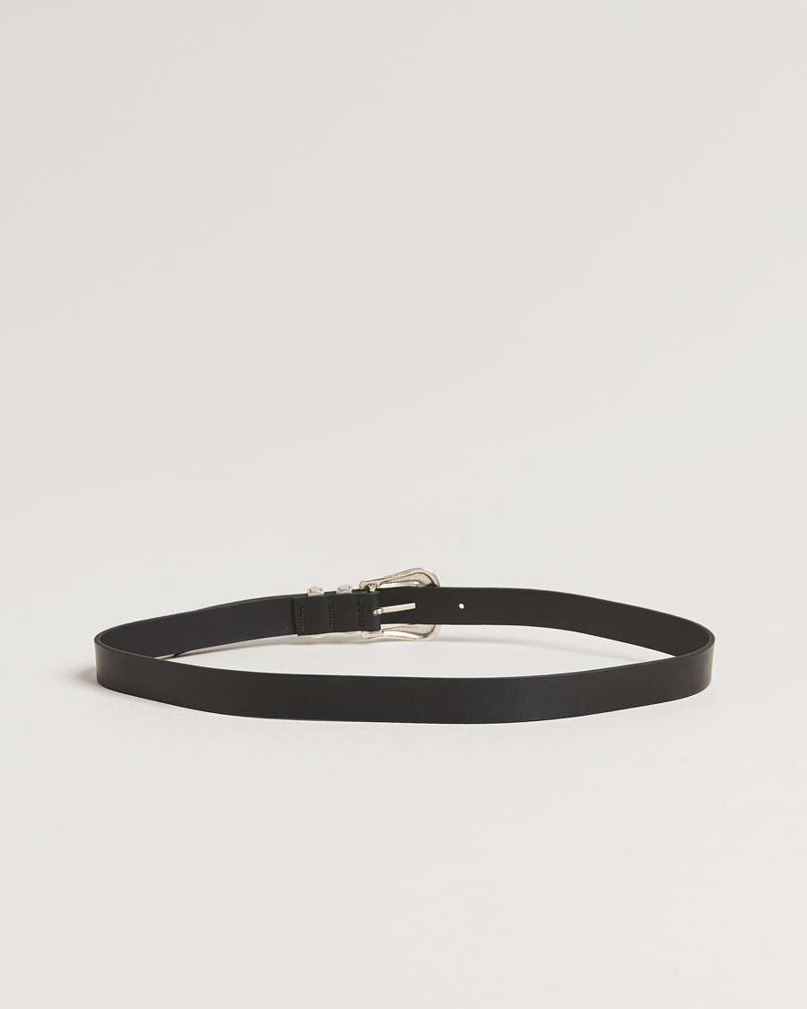 Men | Belts | Nudie Jeans | Western Silver Belt Black