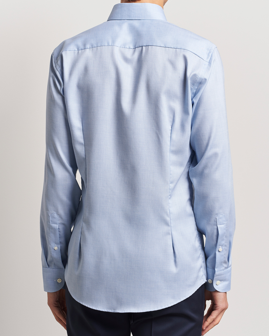 Men | Shirts | Eton | Slim Fit Wrinkle Free Oxford Shirt Light Blue