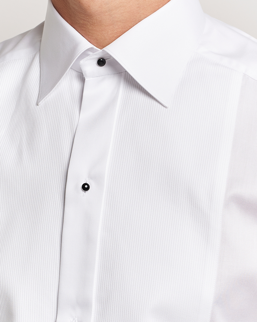 Men | Shirts | Eton | Slim Fit Plissé Tuxedo Shirt White