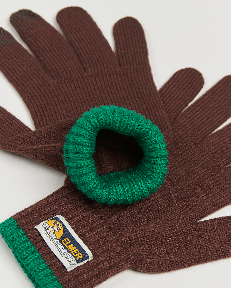 Men | Elmer by Swany Knitted Glove Rosewood | Elmer by Swany | Knitted Glove Rosewood