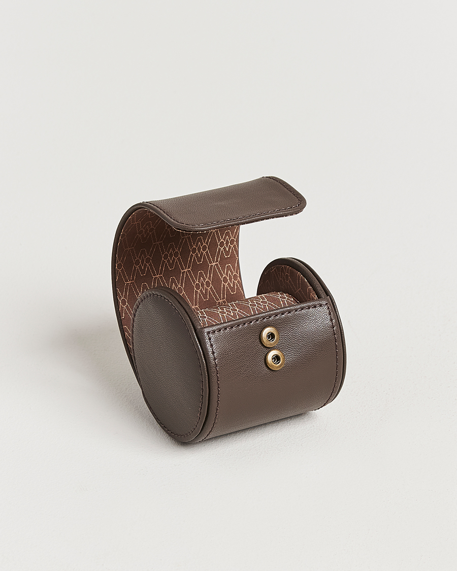 Men | Watch & Jewellery Boxes | WOLF | Single Watch Roll Earth Coffee