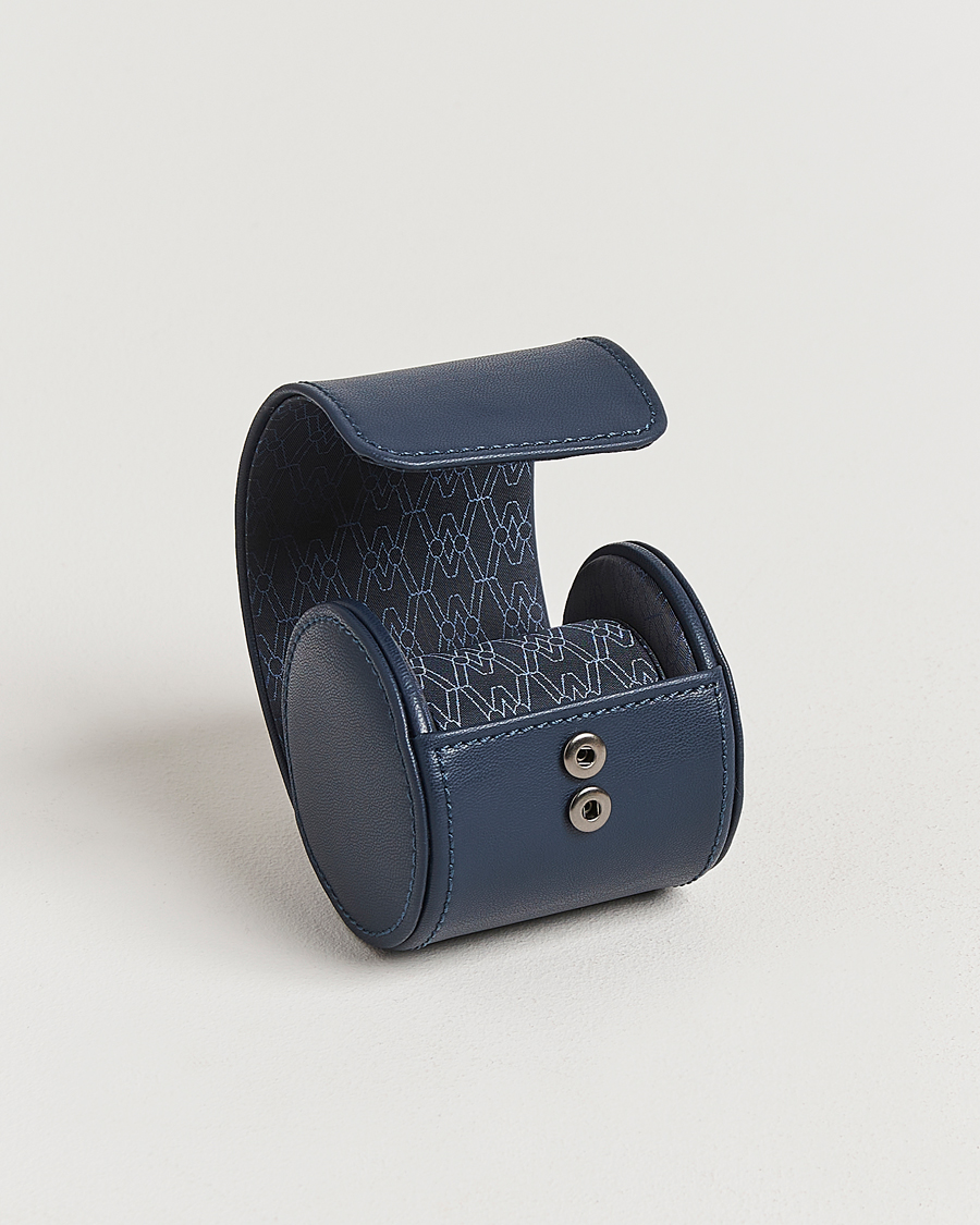 Men | Watch & Jewellery Boxes | WOLF | Single Watch Roll Earth Midnight Blue