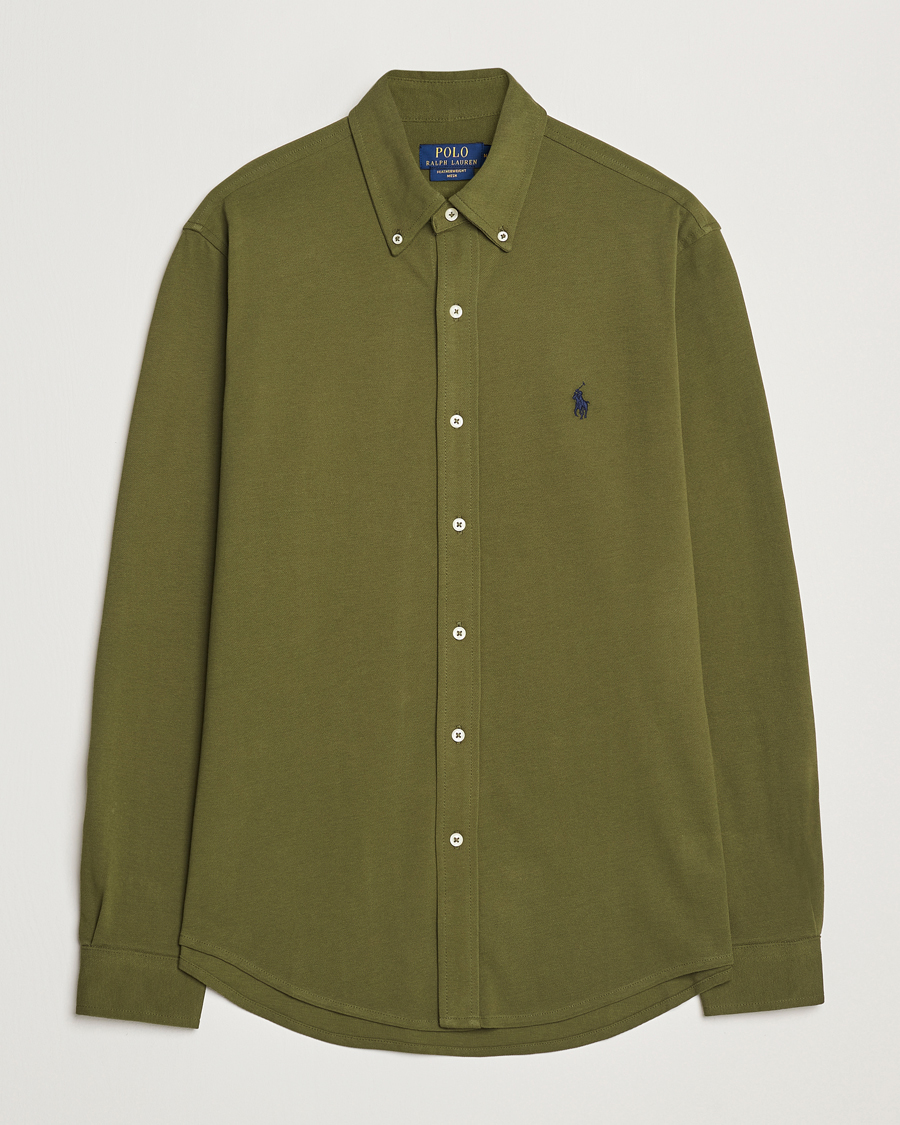 Men | Shirts | Polo Ralph Lauren | Featherweight Mesh Shirt New Olive