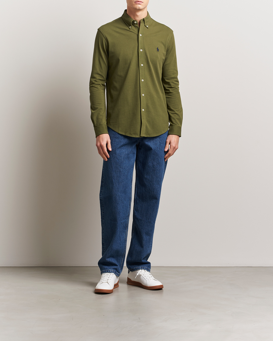Men | Shirts | Polo Ralph Lauren | Featherweight Mesh Shirt New Olive