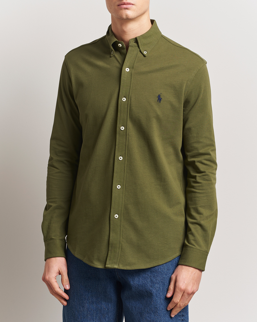 Men | Shirts | Polo Ralph Lauren | Featherweight Mesh Shirt New Olive